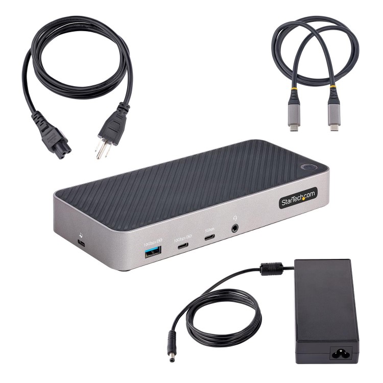 StarTech.com USB-C Triple Monitor Docking Station - Triple 4K HDMI/DP USB-C Dock - 5x USB Hub - GbE - 100W PD - Universal / Multi Monitor - Triple Monitor 4K Universal Laptop Docking Station