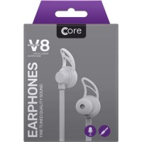Core V8 3.5mm Jack Earphones - White