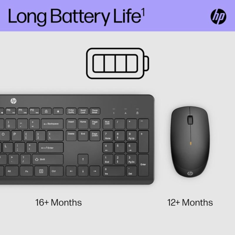 HP 235 Wireless Keyboard and Mouse Black