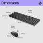 HP 235 Wireless Keyboard and Mouse Black