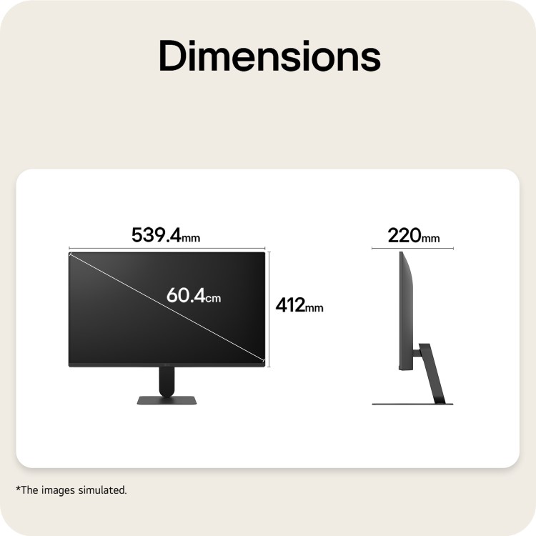 LG 24U411B-B 24" IPS Full HD 120Hz Monitor