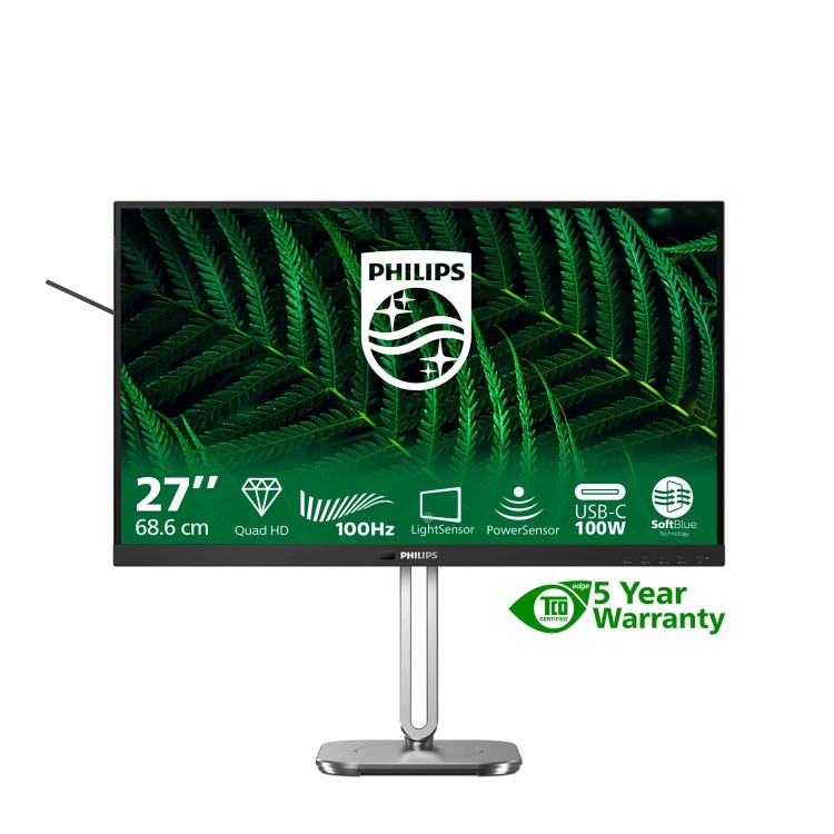 Philips 5000 Series 27B2G5601 27" IPS QHD 100Hz RJ45 Efficiency Business Monitor