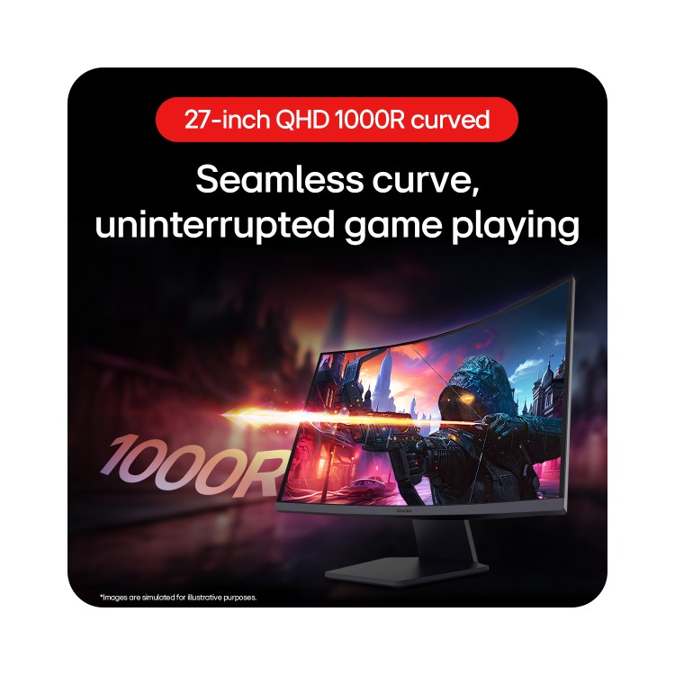 Refurbished LG UltraGear 27GS60QC 27" VA QHD 180Hz 1ms Curved Gaming Monitor