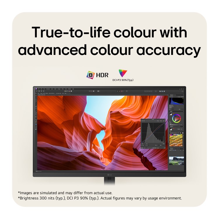 LG UltraFine 27U710B 27" IPS 4K UHD Height-Adjustable Monitor