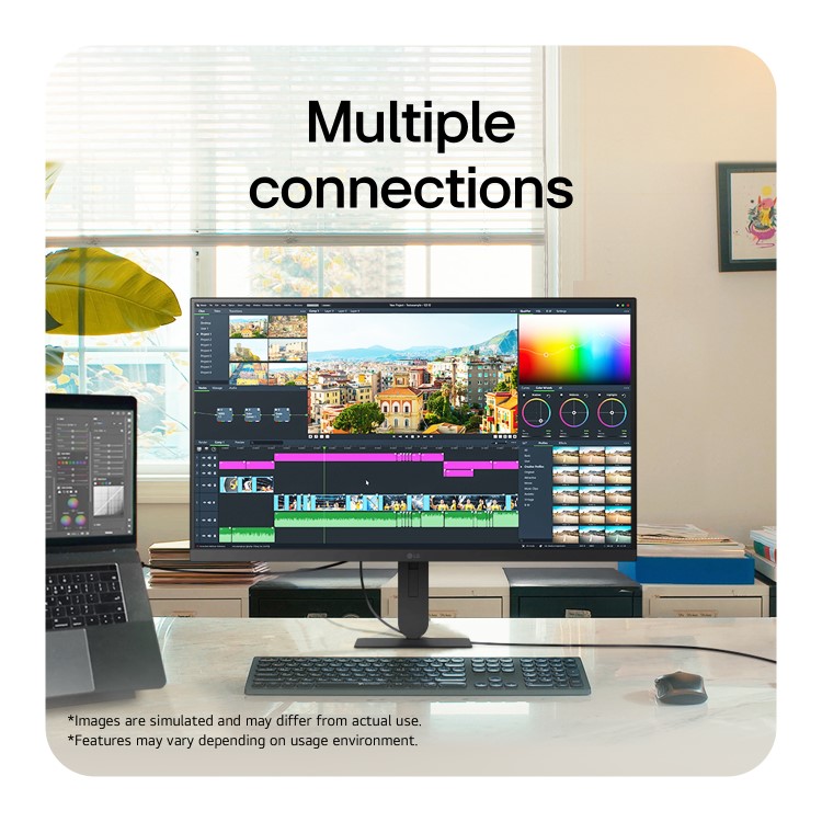 LG UltraFine 27U710B 27" IPS 4K UHD Height-Adjustable Monitor