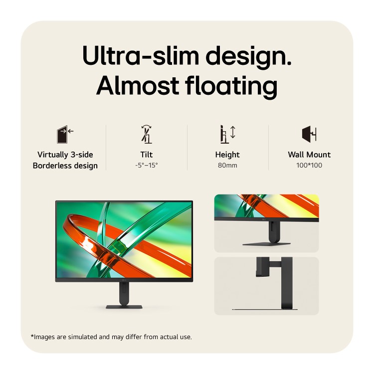 LG UltraFine 27U710B 27" IPS 4K UHD Height-Adjustable Monitor