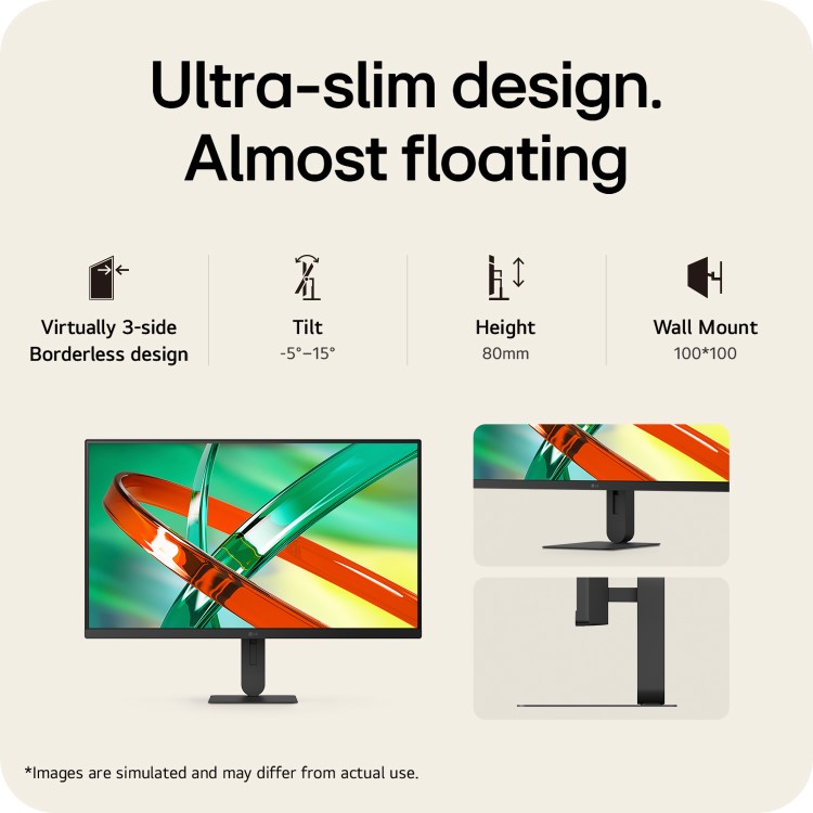 LG UltraFine 27U730B 27" IPS 4K UHD USB-C Height-Adjustable Monitor