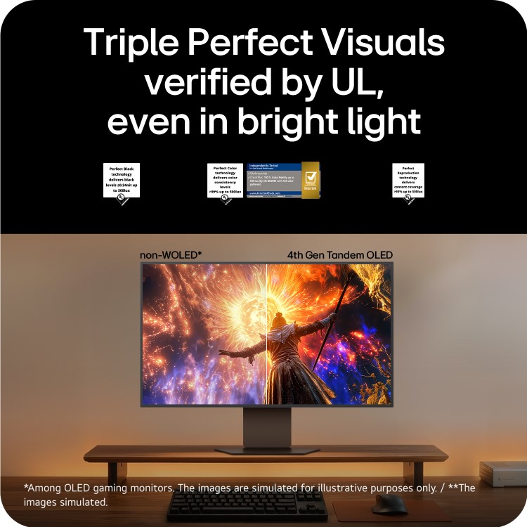 LG UltraGear evo 32" OLED Dual Mode 4K UHD 240Hz Full HD 480Hz 0.03ms Gaming Monitor