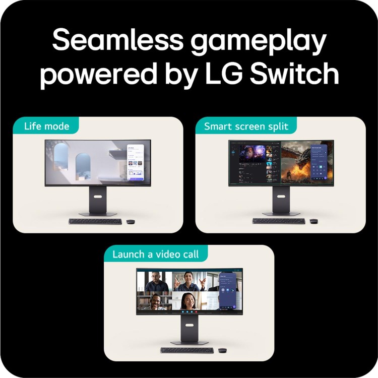 LG UltraGear 34" VA WQHD 160Hz 1ms Curved Gaming Monitor