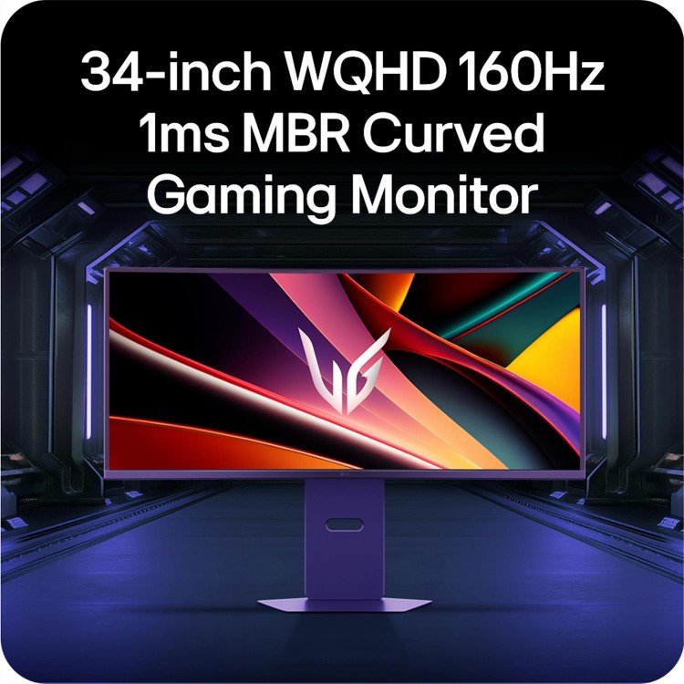 LG UltraGear 34" VA WQHD 160Hz 1ms Curved Gaming Monitor