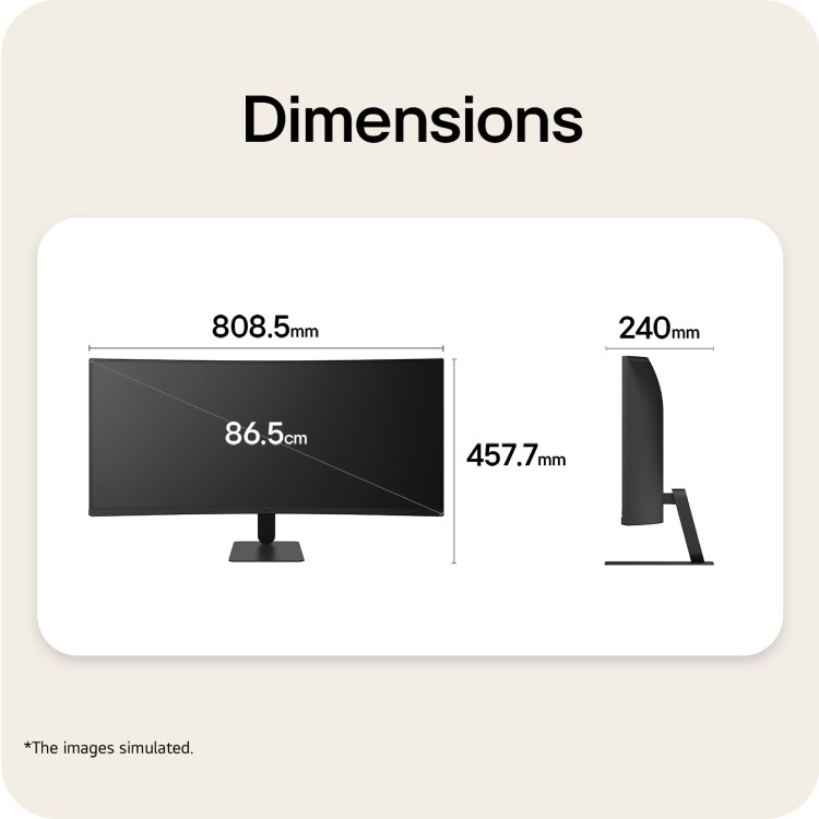 LG UltraWide 34U601B U6 34" VA QHD 120Hz Curved Monitor