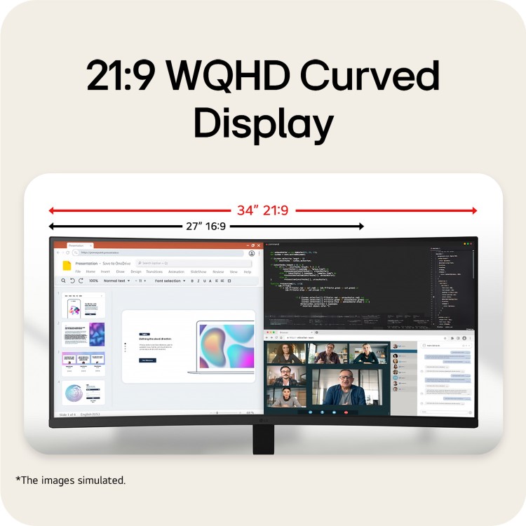 LG UltraWide 34U601B U6 34" VA QHD 120Hz Curved Monitor