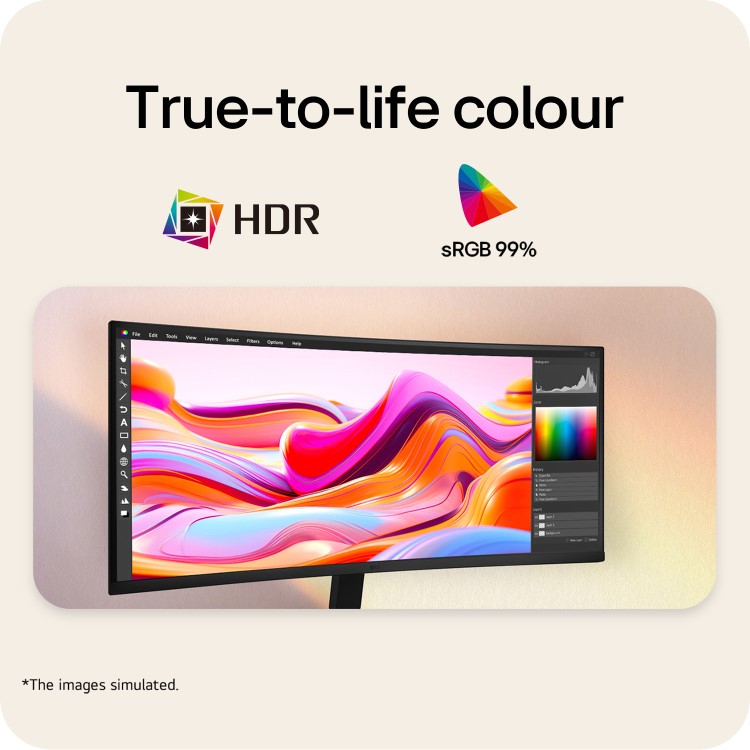 LG UltraWide 34U601B U6 34" VA QHD 120Hz Curved Monitor
