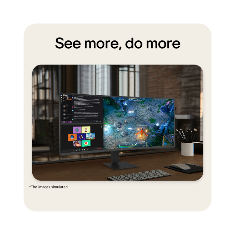 LG UltraWide 34" VA QHD 144Hz USB-C Height-Adjustable Curved Monitor