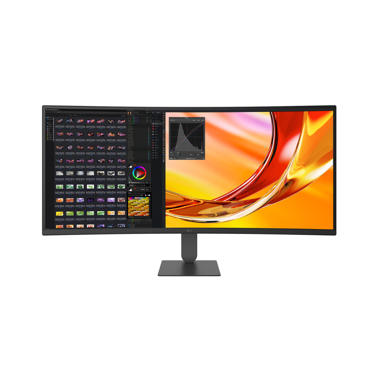 LG UltraWide 34" VA QHD 144Hz USB-C Height-Adjustable Curved Monitor