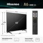 Hisense 43A6QTUK 43 inch Smart 4K Ultra HD TV