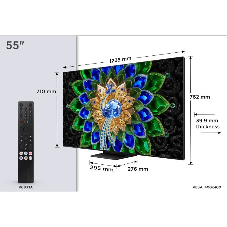 TCL 55A400U-UK 55-Inch 4K QD-Mini LED Google TV