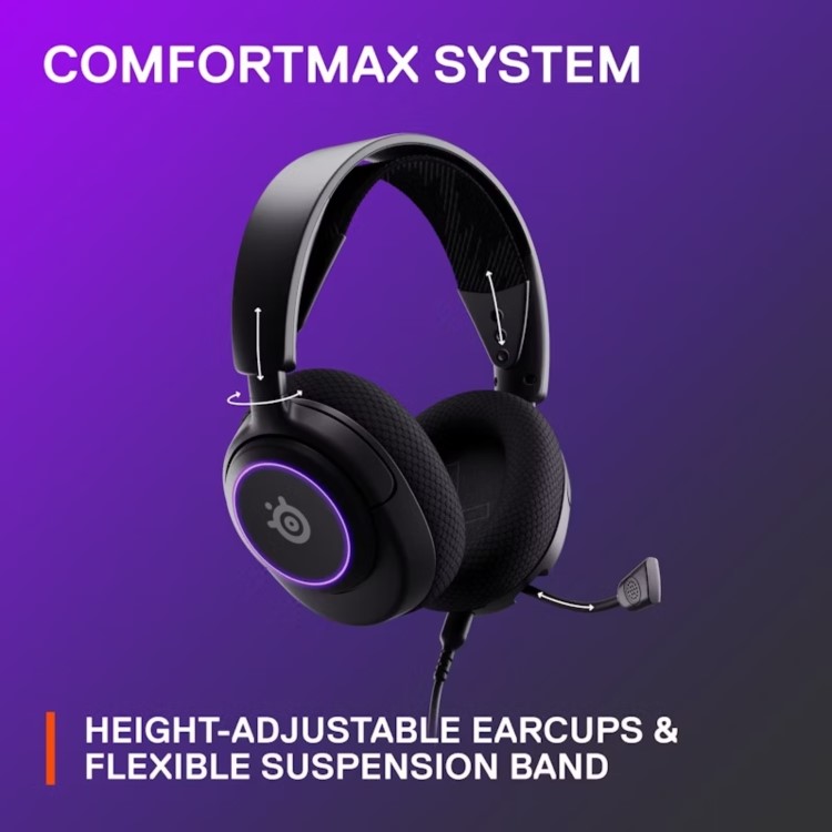 SteelSeries Arctis Nova 3 Wired RGB with Microphone Gaming Headset