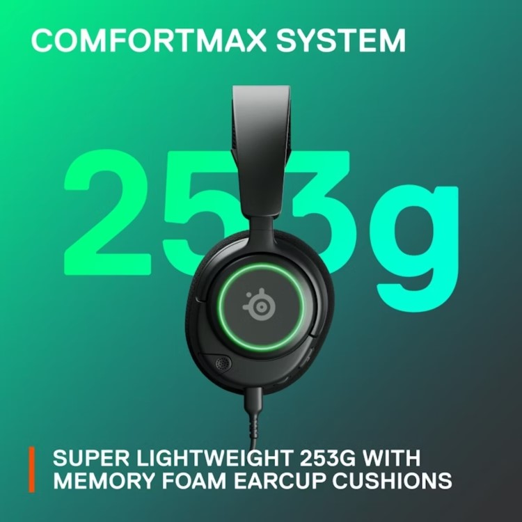 SteelSeries Arctis Nova 3 Wired RGB with Microphone Gaming Headset