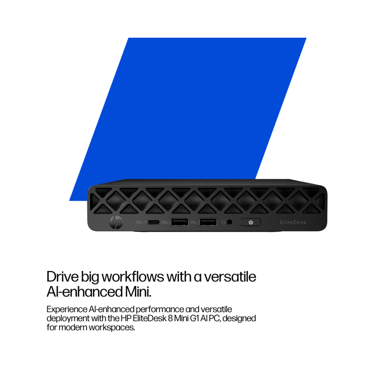 HP EliteDesk 8 Mini G1i Intel Core Ultra 5 235T 16GB RAM 512GB SSD Windows 11 Pro Mini PC