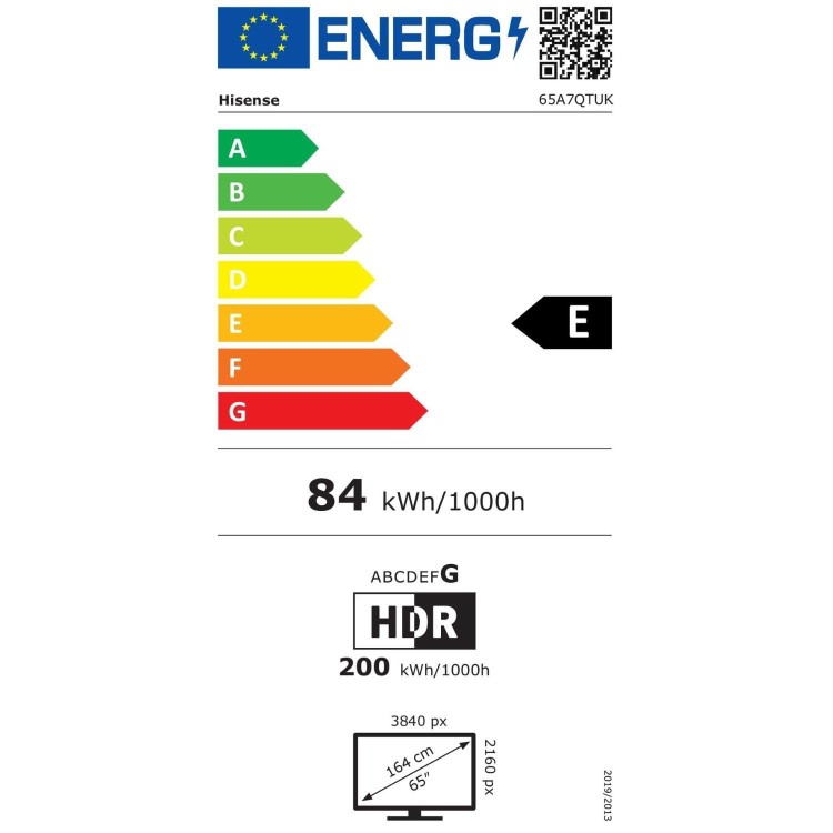 Hisense A7QTUK 65 inch Smart 4K Ultra HD QLED TV