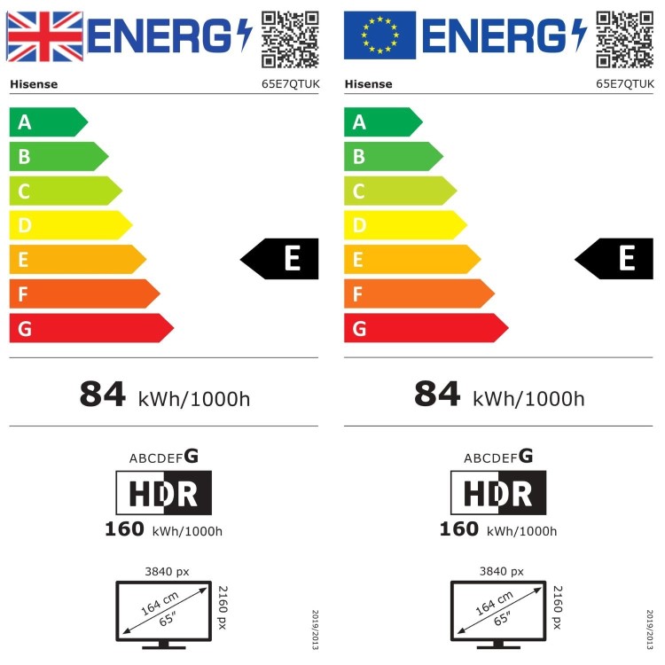 Hisense E7QTUK 65 inch Smart 4K Ultra HD QLED TV