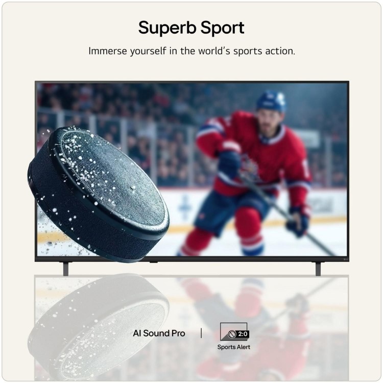 LG 65NU900B6LA 65" 4K UHD Nano AI Smart TV with HDR10 Pro webOS & AI Upscaling