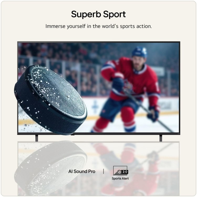 LG 75NU900B6LA 75" 4K UHD Nano AI Smart TV with HDR10 Pro webOS & AI Upscaling