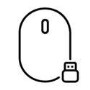 HP 105 Wired Mouse Black