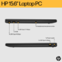 HP 15-fc0017na AMD Ryzen 5 8GB RAM 256GB SSD 15.6 Inch Windows 11 Laptop
