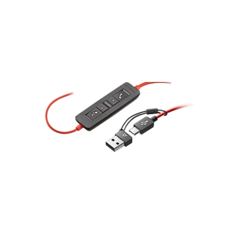 HP Poly Blackwire 3210 Monaural USB-C Headset +USB-C/A Adapter (Bulk)