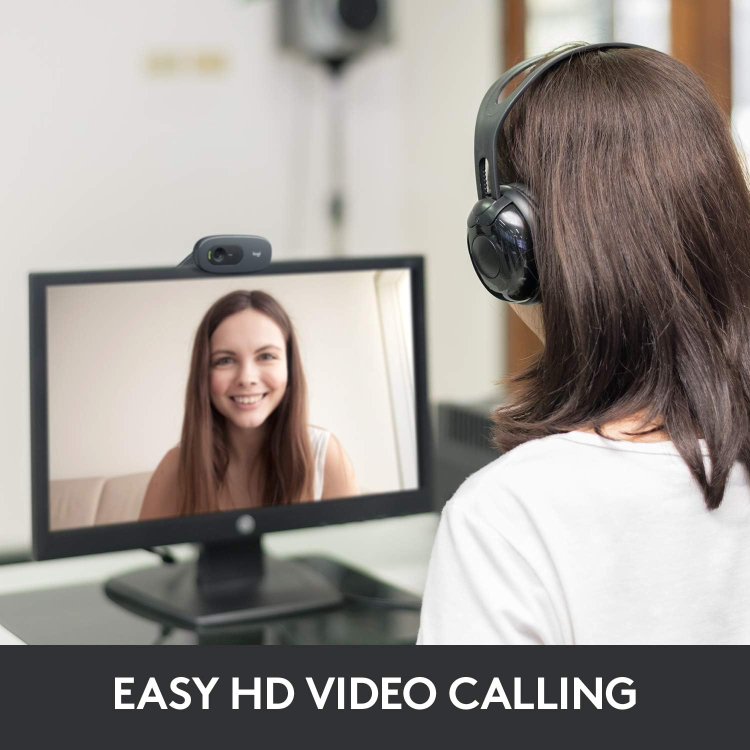 Logitech C270 720p HD Webcam with Built-in Microphone
