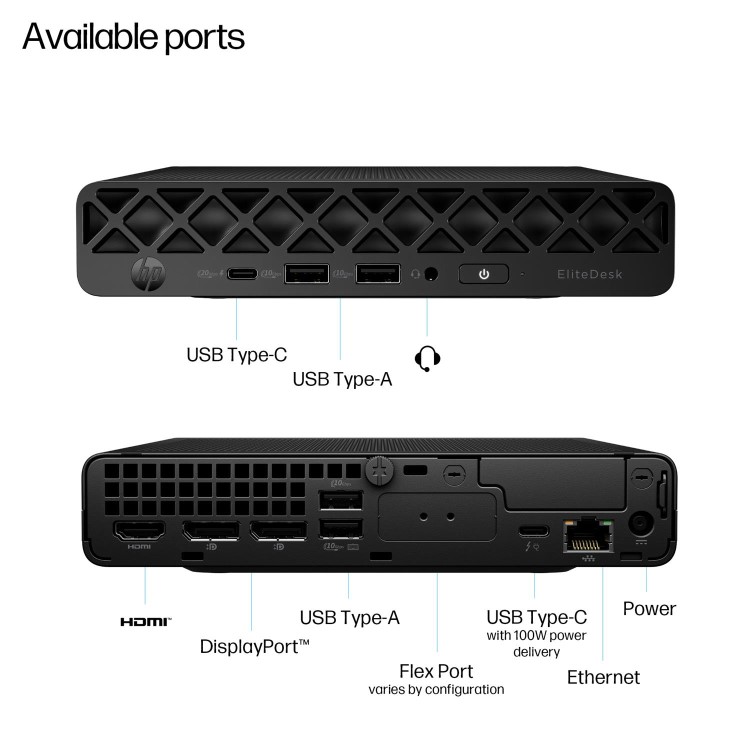 HP EliteDesk 8 G1i AI Intel Core Ultra 5 235T 16GB RAM 512GB SSD Windows 11 Pro Mini PC