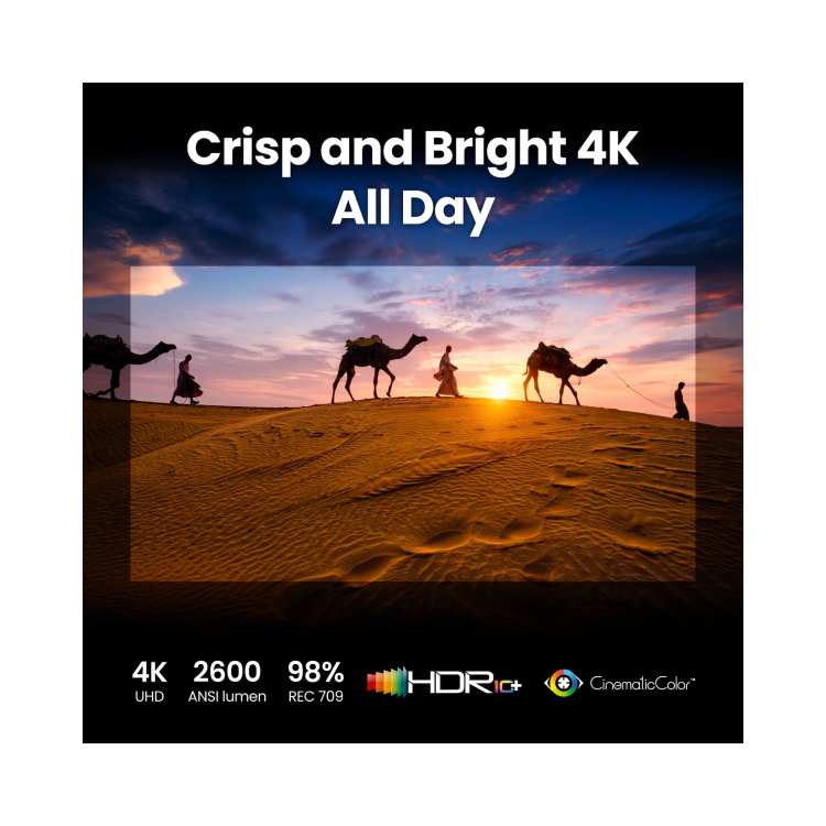 BenQ GP520 4K HDR 2600 ANSI Lumens Projector with Google TV