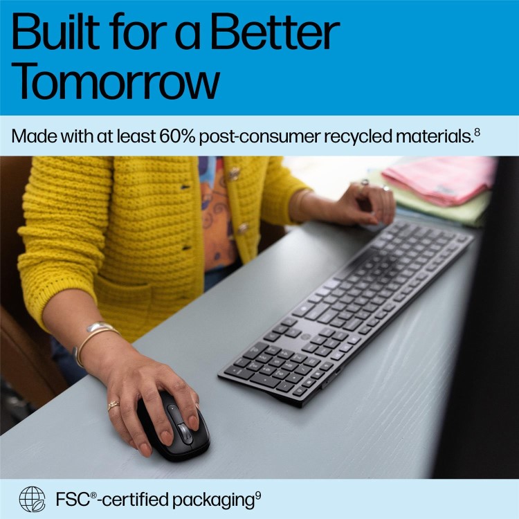 HP 725 Multi Device Full Size Wireless Keyboard