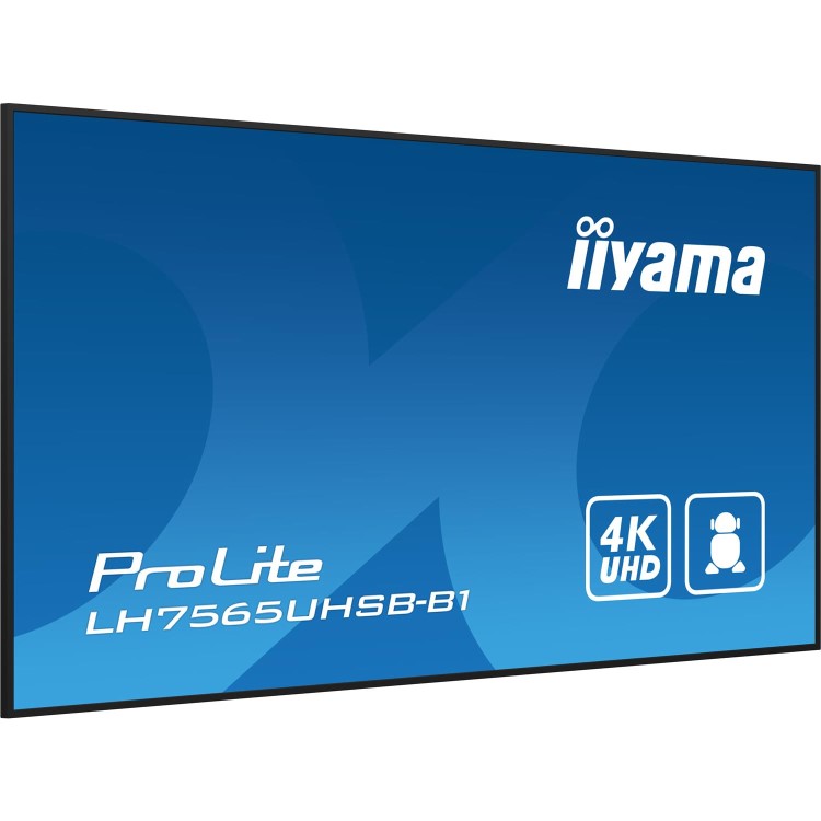 Refurbished iiyama ProLite LH7565UHSB-B1 75" IPS 4K Ultra HD Android Professional Digital Signage