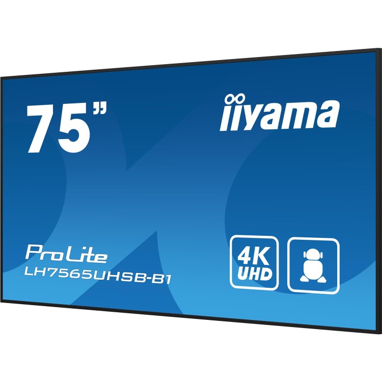 Refurbished iiyama ProLite LH7565UHSB-B1 75" IPS 4K Ultra HD Android Professional Digital Signage