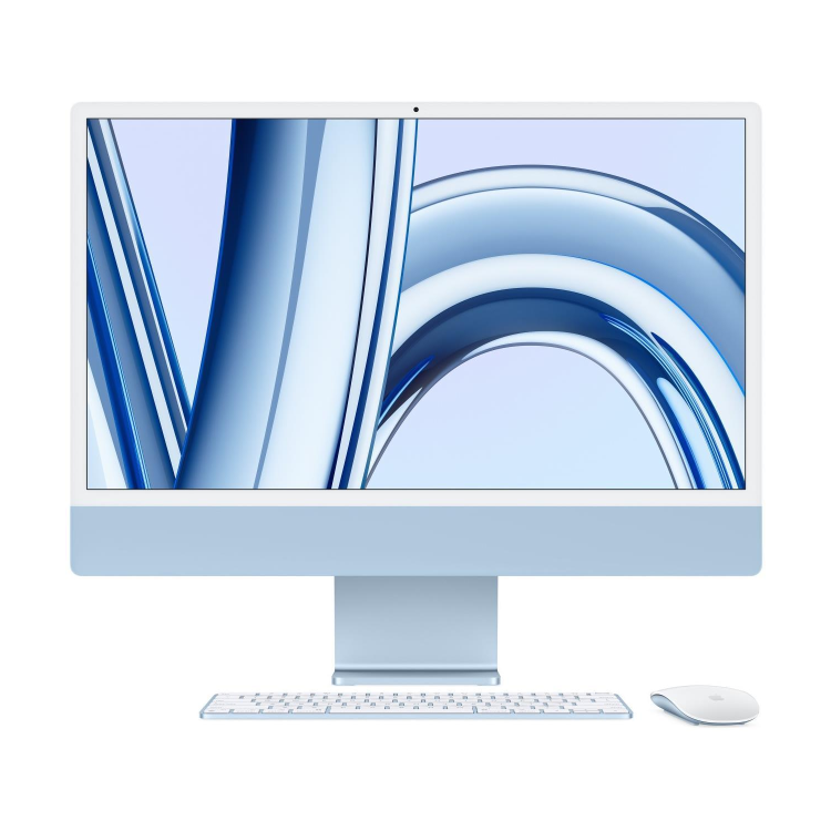 Refurbished Apple iMac 2023 M3 8-Core CPU 10-Core GPU 8GB RAM 256GB SSD 24 Inch 4.5K All-in-One PC - Blue