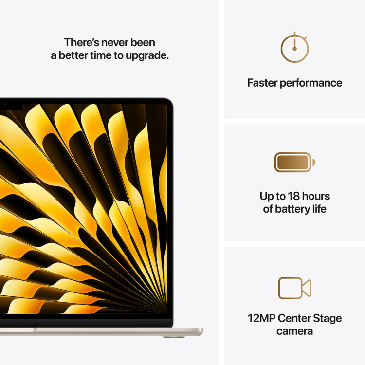 Apple MacBook Air 15 Inch M4 16GB RAM 256GB SSD 2025 - Starlight
