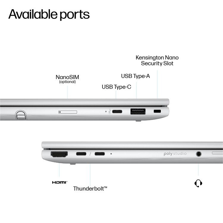 HP EliteBook 8 Flip G1i AI PC Intel Core Ultra 7 32GB RAM 512GB SSD 13.3 Inch Windows 11 Pro Laptop
