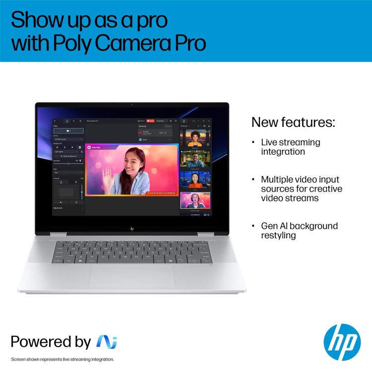 HP OmniBook Intel Core Ultra 5 16GB RAM 512GB SSD 16 Inch Touchscreen Convertible Windows 11 Laptop