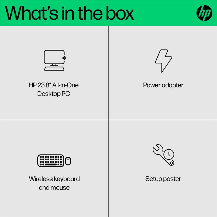 HP 24-CR0063NA Intel Core i3 N300 8GB RAM 256GB SSD 23.8 Inch Windows 11 All-in-One PC