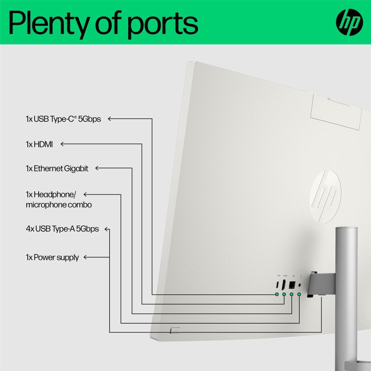 HP 24-CR0063NA Intel Core i3 N300 8GB RAM 256GB SSD 23.8 Inch Windows 11 All-in-One PC