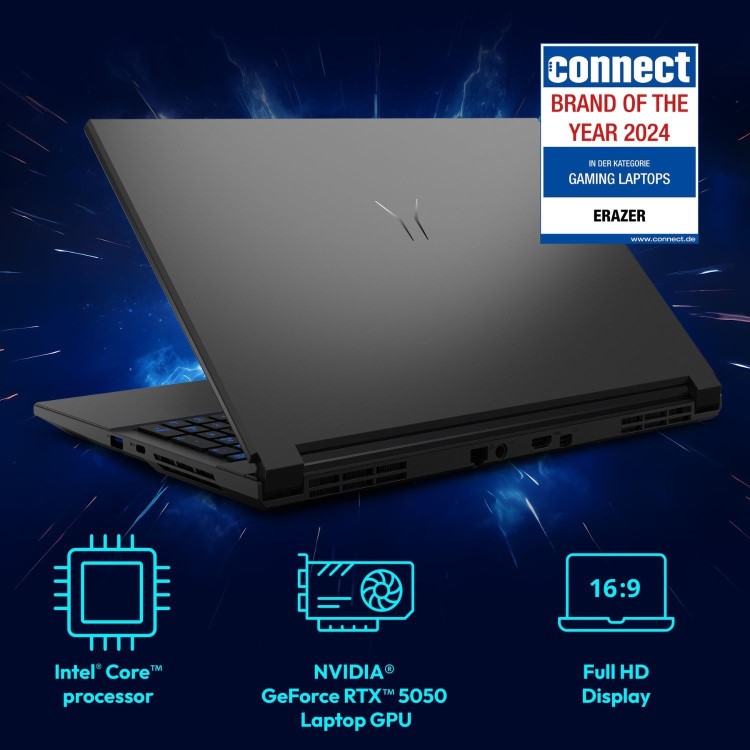 Medion ERAZER Scout 17 E1 Intel Core 5 16GB RAM 1TB SSD RTX 5050 144Hz 17.3 Inch Windows 11 Gaming Laptop