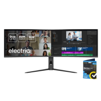 electriQ 49'' VA Dual QHD 240Hz KVM UltraWide Curved USB-C Hub Monitor