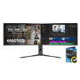electriQ 49'' VA Dual QHD 240Hz KVM UltraWide Curved USB-C Hub Monitor