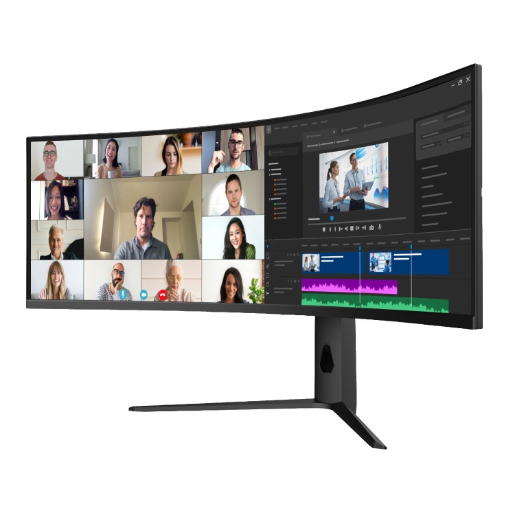 electriQ 49'' VA Dual QHD 240Hz KVM UltraWide Curved USB-C Hub Monitor