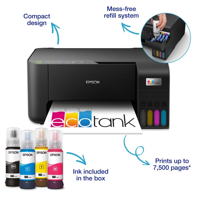 Epson EcoTank ET-2862 A4 Colour Multifunction Inkjet Printer