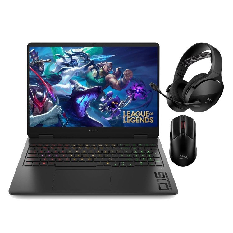 HP OMEN Intel Core i7 24GB RAM 1TB SSD RTX 5070 Windows 11 Gaming Laptop + HyperX Wireless Mouse and HyperX Cloud Headset