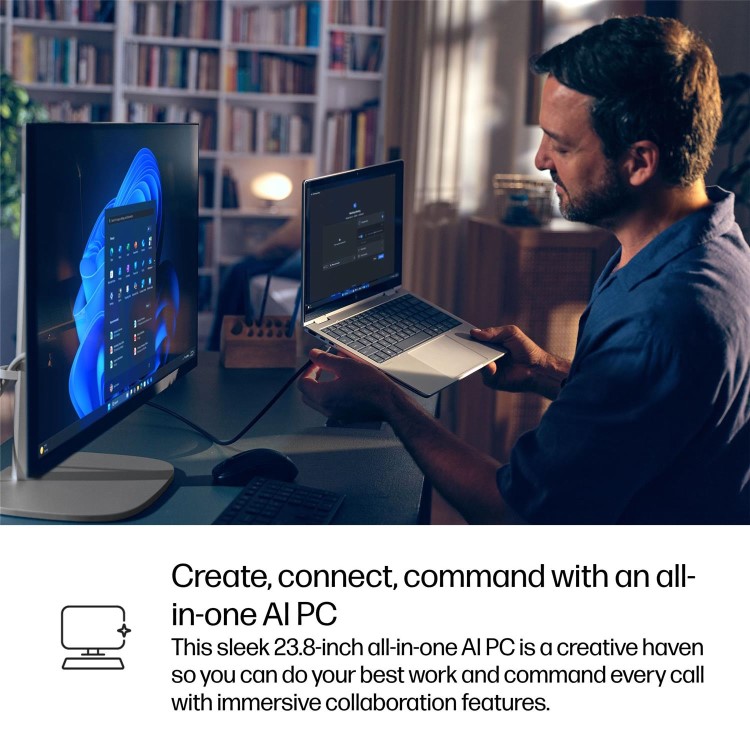 HP EliteStudio 8 Intel Core Ultra 5 235 16GB RAM 512GB SSD 23.8 Inch Windows 11 Pro All-in-One PC